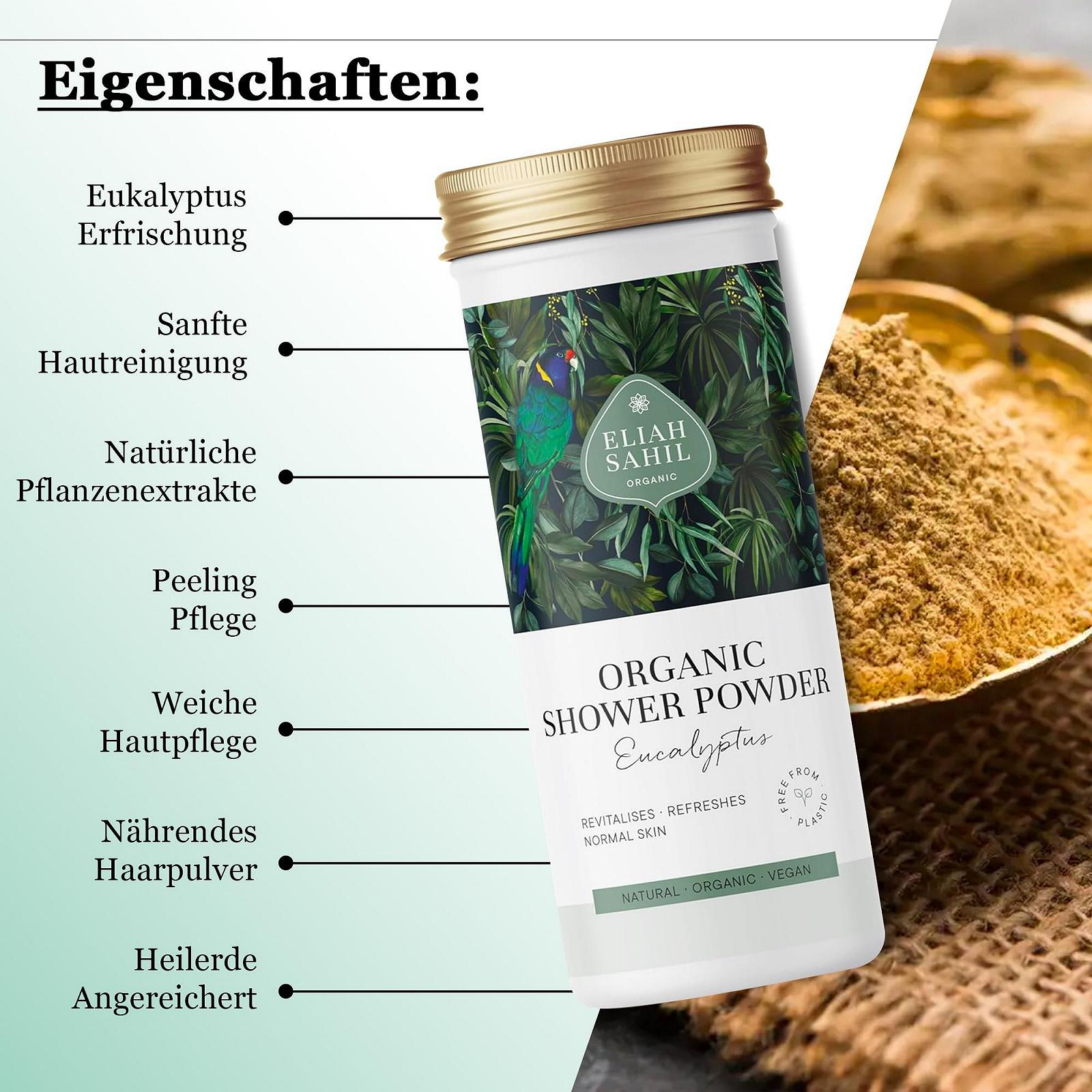 Порошок для душу ELIAH SAHIL Organic Eucalyptus 90 г, фото №2