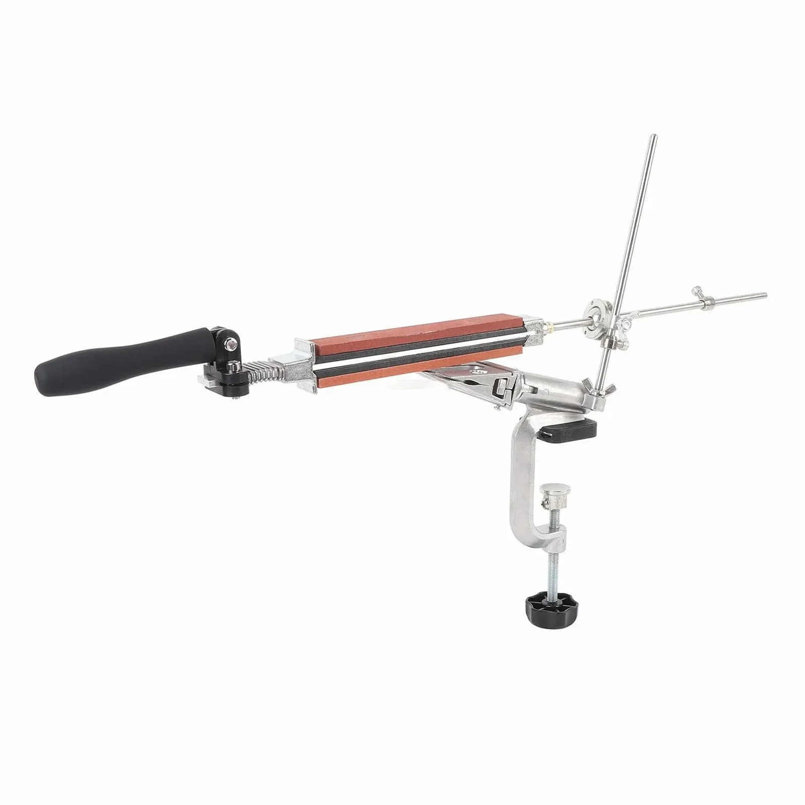 Система заточки с фиксированным углом профессиональная 360 градусов алюминий и нержавеющая сталь серебристая, фото №2