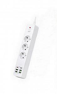 Мережевий фільтр живлення BKL 03 подовжувач 2м на 3 роз'єми 4USB 2Type-C Port - Фото 1
