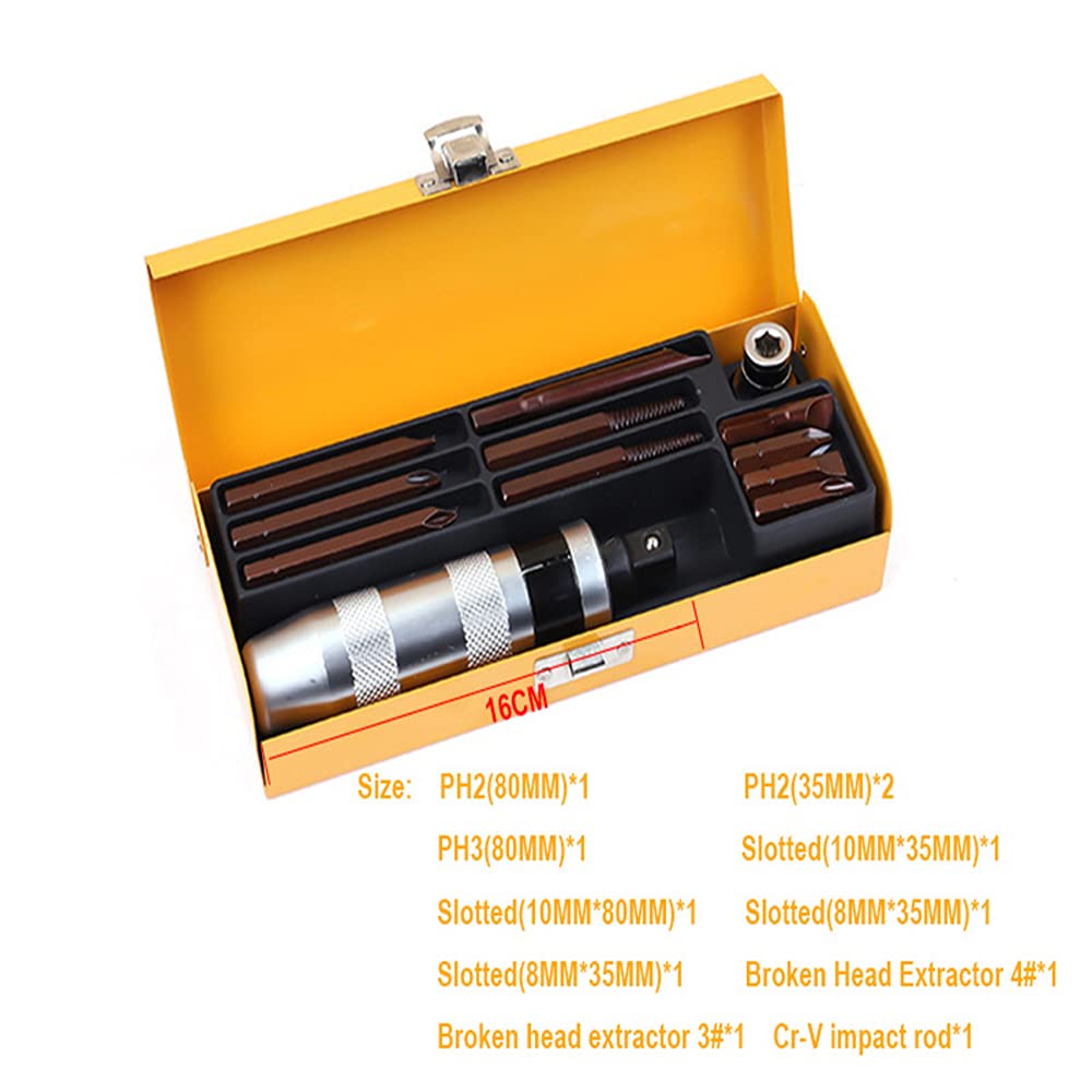 Набор отверток Impact Precision Screwdriver Tool Set ручной реверсивный ударный набор отверток, экстракторы, 12 штук, фото №6