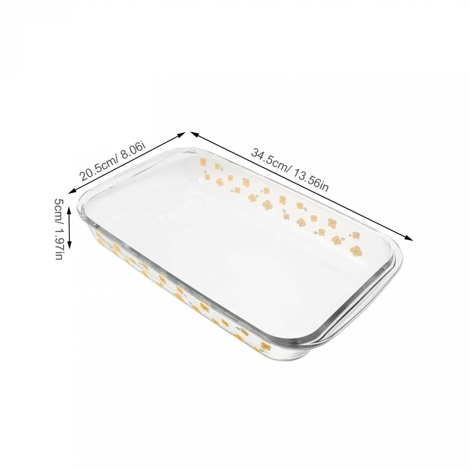 Форма для випікання Скляна прямокутна термостійка прозора, фото №2