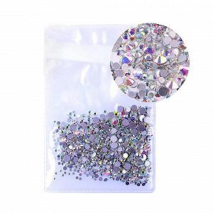 Стразы для ногтей круглые Crystal AB FRCOLOR 1440 шт. - Фото 1