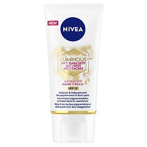 Крем для рук NIVEA Luminous 630 Anti Dark Spot Advanced, 50 мл, крем для кожи обогащенный гиалуроновой кислотой - Фото 1