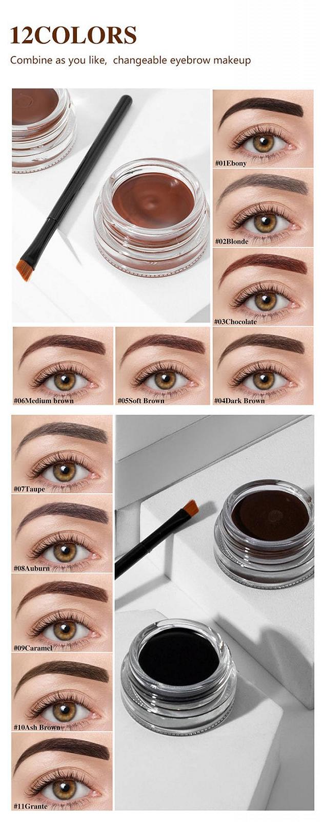 Крем для брів Довговічний Водостійкий Тривимірне моделювання 01, фото №4