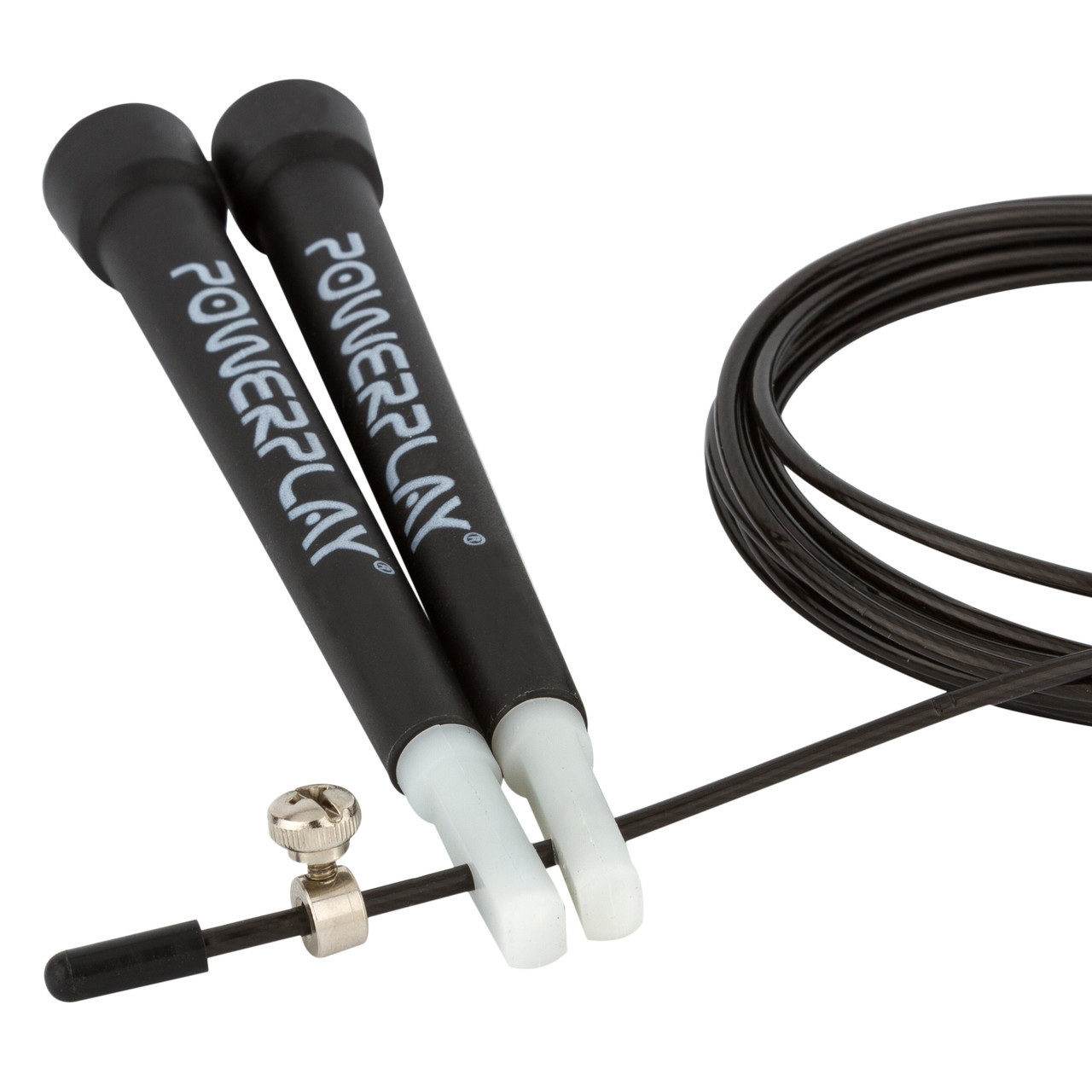 Скакалка швидкісна PowerPlay 4202 Ultra Speed Rope Чорна (2,9m.), фото №4