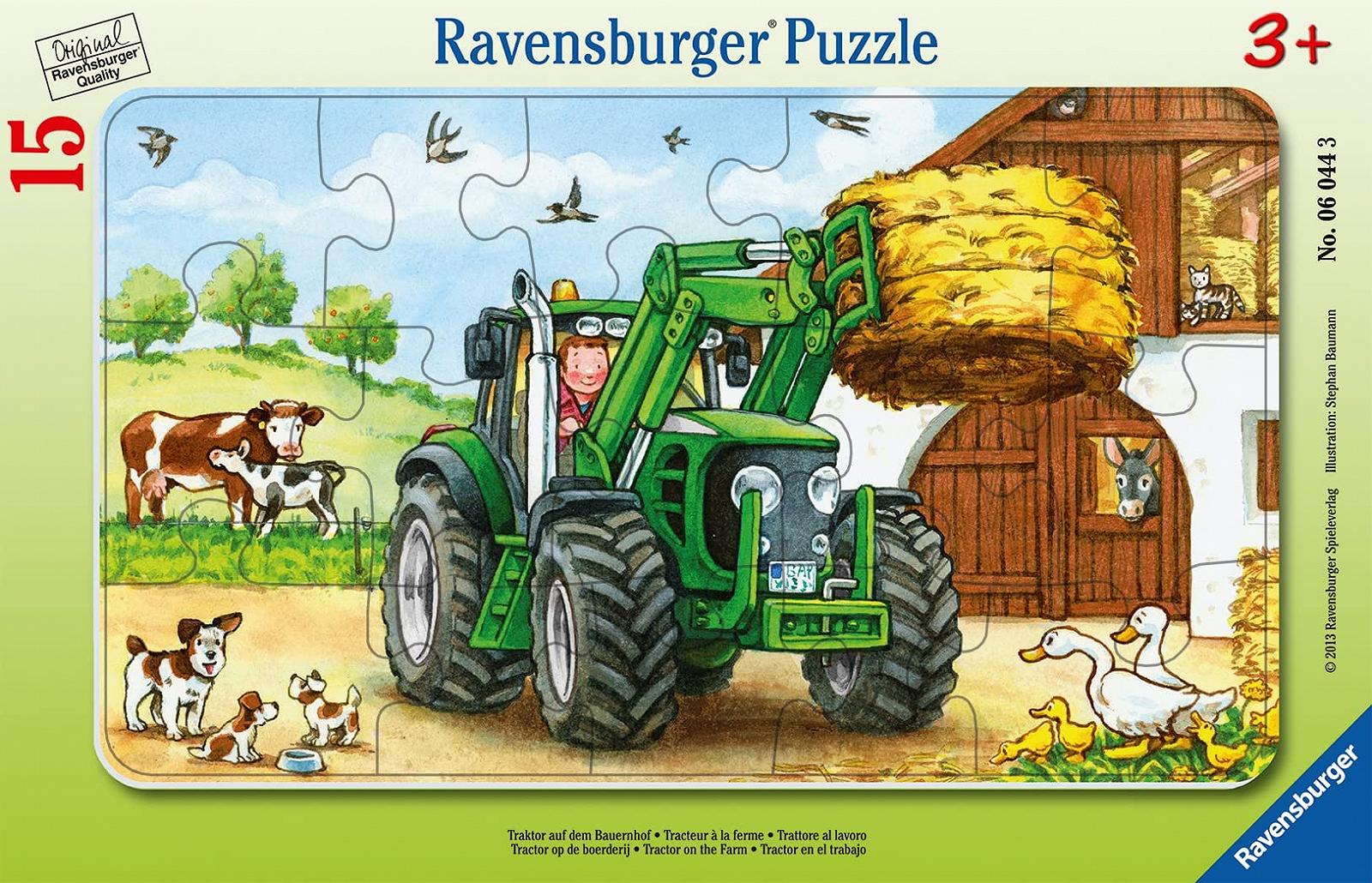 Пазлы-рамки Ravensburger 06573 Экскаватор, трактор и самосвал 3x6 элементов от 2,5 лет, фото №1 Пазлы-рамки Ravensburger 06573 Экскаватор, трактор и самосвал 3x6 элементов от 2,5 лет, фото №1
