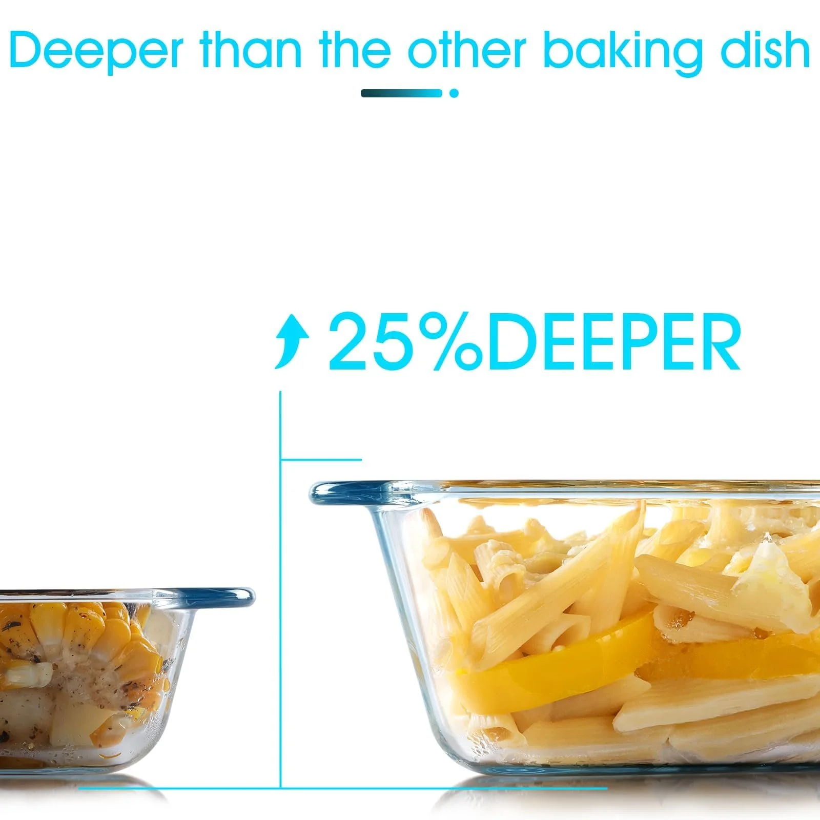 Форма для запекания NUTRIUPS стеклянная прямоугольная глубокая 24 x 17 x 7 см 2,3 л, фото №3