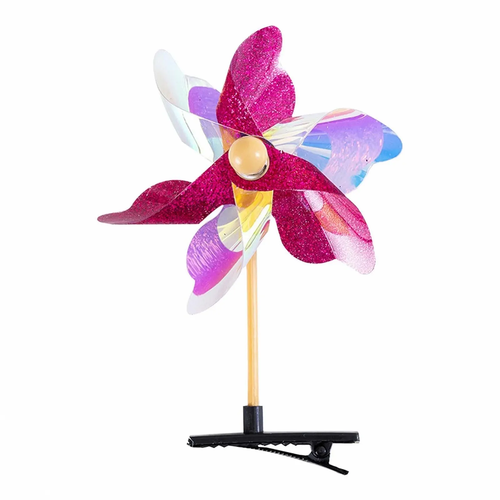 Заколки для волос Ветряная мельница с блестками, Разноцветные заколки для волос Ветряная мельница с блестками, Заколки для волос Ветряная мельница, Мультяшные аксессуары для женщин, фото №7