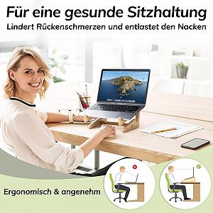 Підставка для ноутбука My Fat Gorilla Bamboo, 10-15 дюймів, підставка для MacBook, дерев'яна, вертикальна synthetic.ua - Фото 1