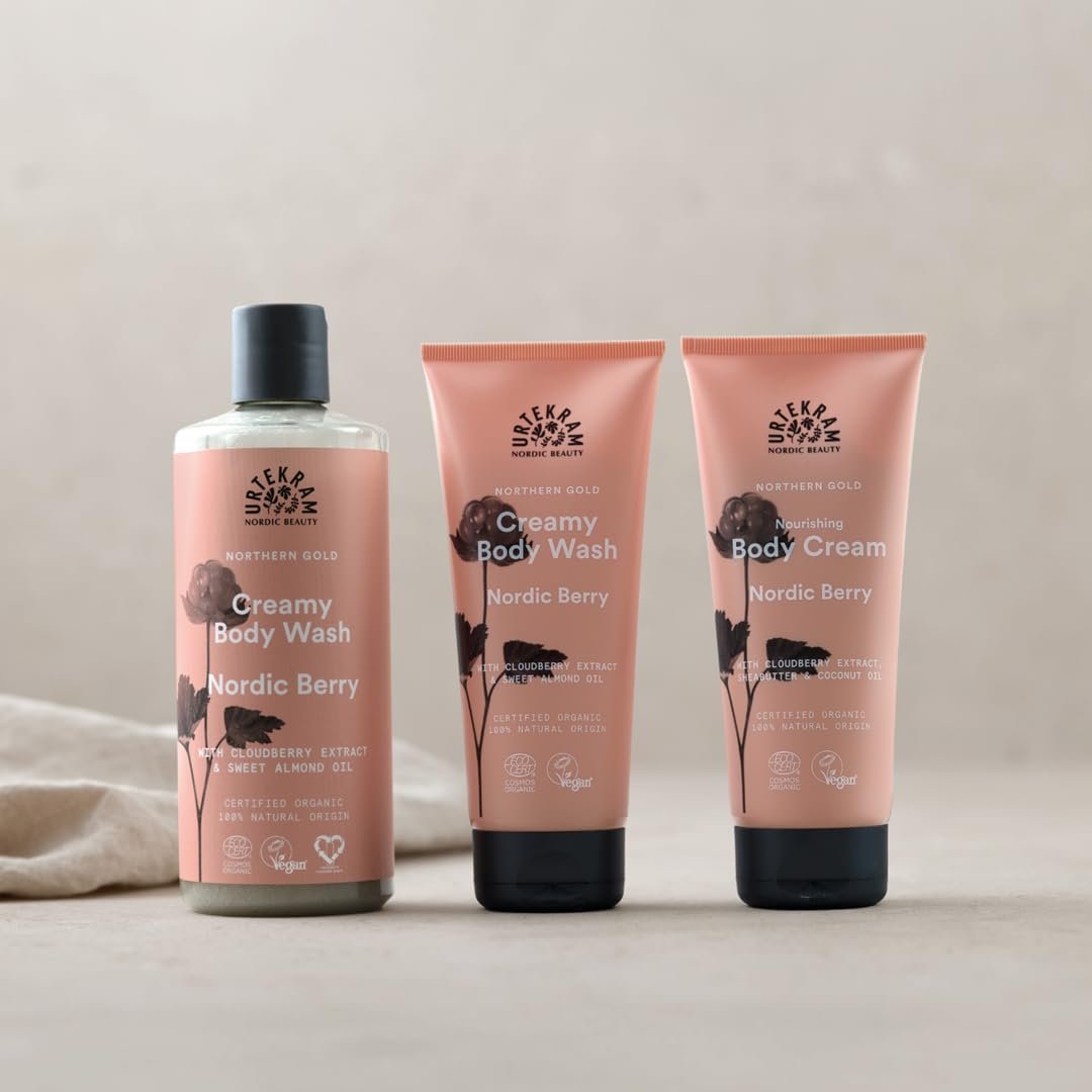 Гель для душа Urtekram Nordic Berry Кремовый с миндальным маслом и морошкой 200 мл, фото №5