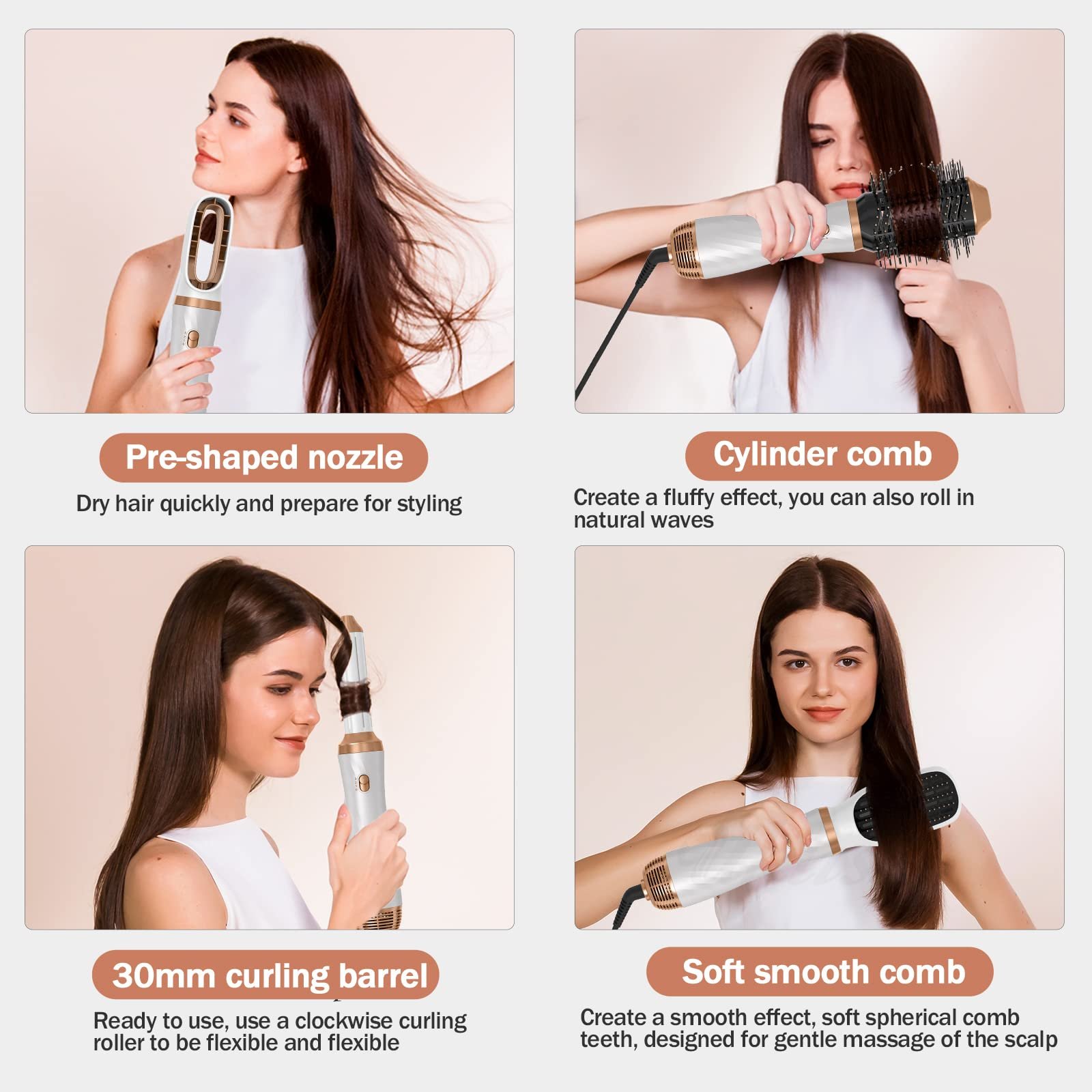 Фен-щітка UKLISS 6 в 1 1000 W, фото №6 Фен-щітка UKLISS 6 в 1 1000 W, фото №6