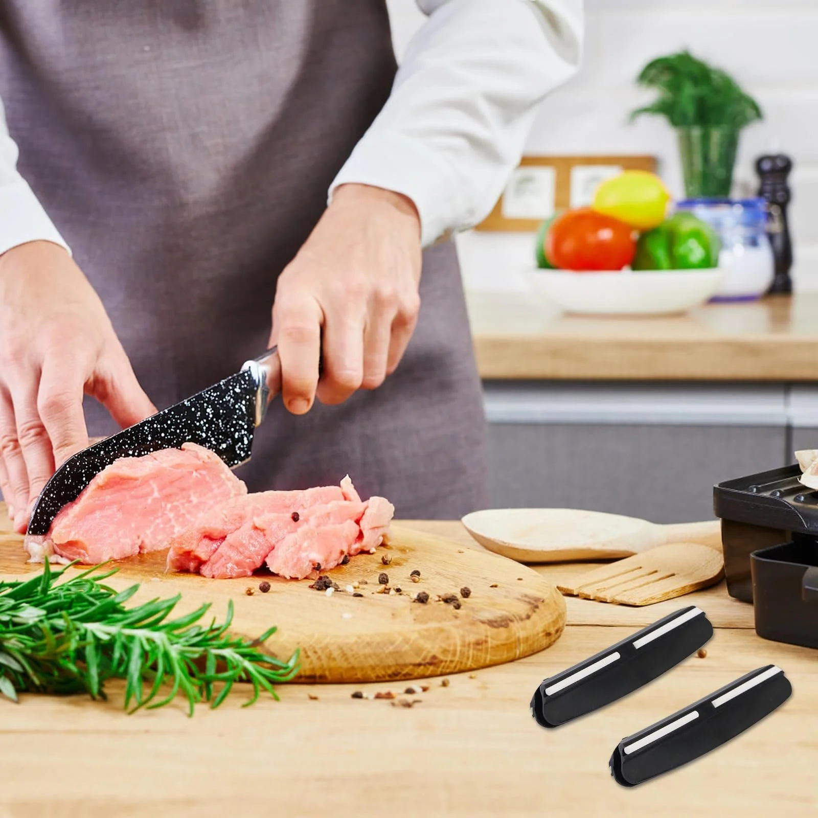 Направляющая для заточки ножей набор 2 шт. для точильных камней 10 см Black, фото №7