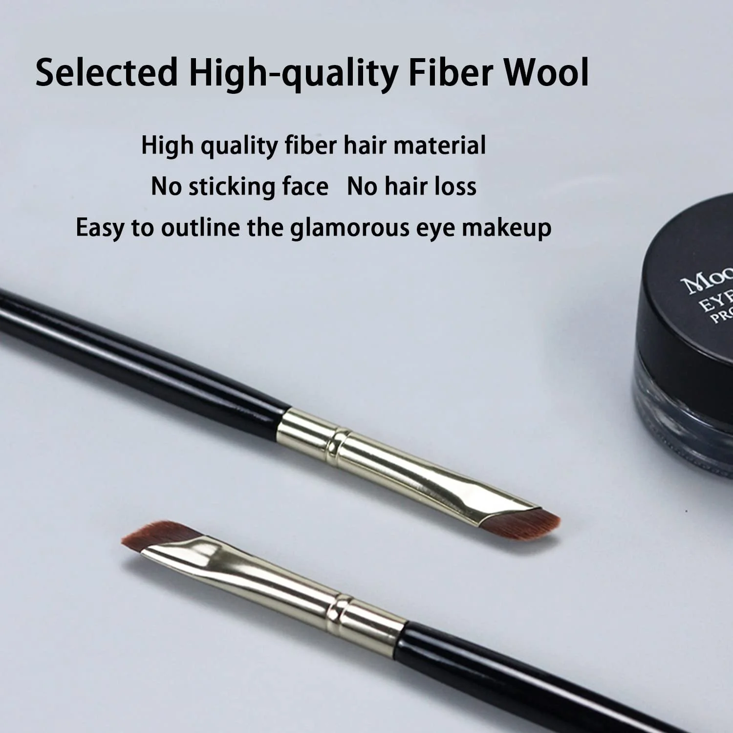 Пензлі Ksvsonrvi Sickle Eyeliner Ultra Thin Slanted Flat Angle, фото №3