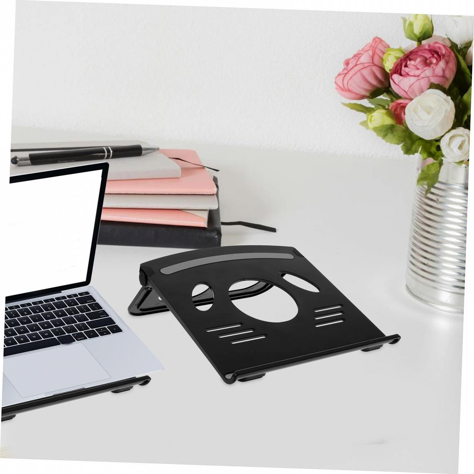 Підставка для ноутбука ABS з протиковзкими накладками, складана, портативна, для дому, сіра, фото №3