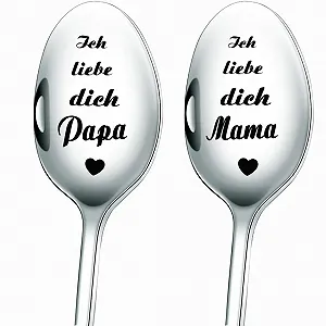 Ложка для кави I Love You Dad, I Love You Mum, подарунок для пари на річницю весілля - Фото 1