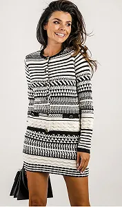 Купити Жіночий кардиган Guess by Marciano у стилі Шанель Біло-чорний - M - Фото 1 Жіночий кардиган Guess by Marciano у стилі Шанель Біло-чорний - M - Фото 1