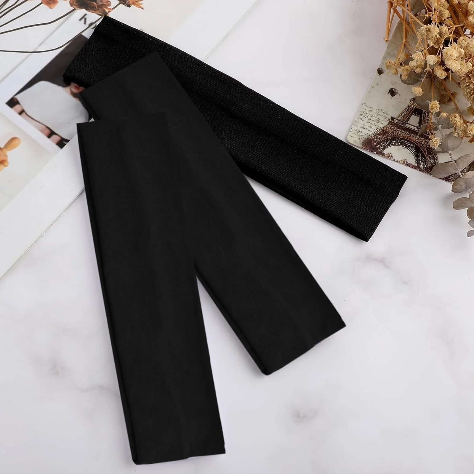 Набір з 3 чорних пов'язок для волосся жіноча, фото №4