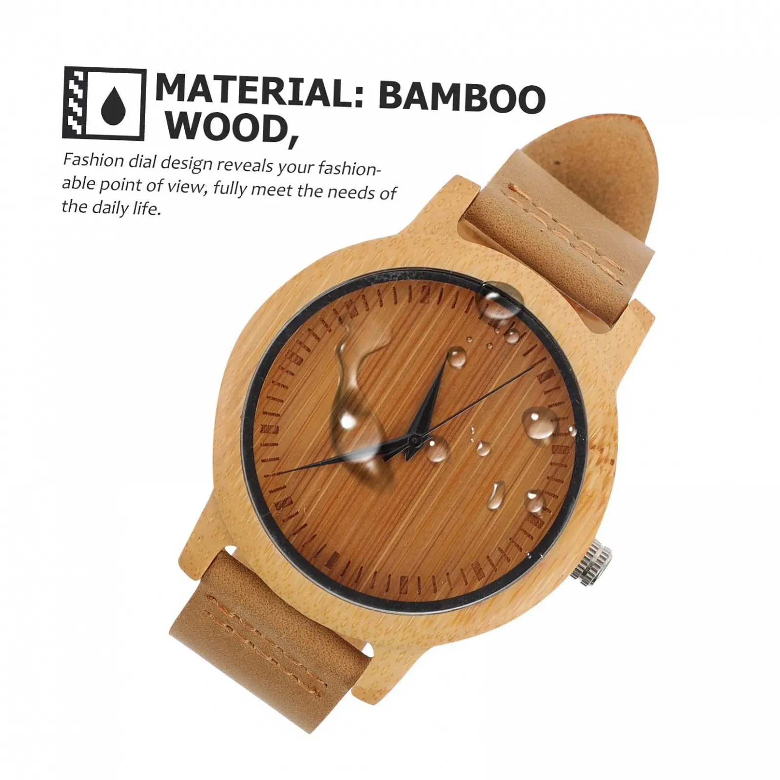 Часы LIFKOME из бамбука для мужчин Кварцевый циферблат, фото №3 Часы LIFKOME из бамбука для мужчин Кварцевый циферблат, фото №3