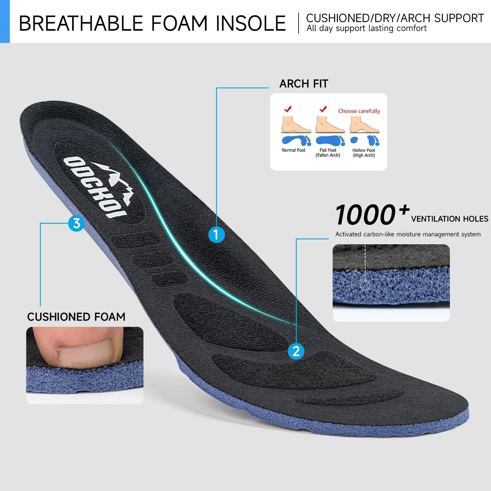 Кроссовки без шнурков ODCKOI Мужские Спортивные Нескользящие Сетчатые Кроссовки для ходьбы, Дышащие Кроссовки для бега и Спорта, фото №4