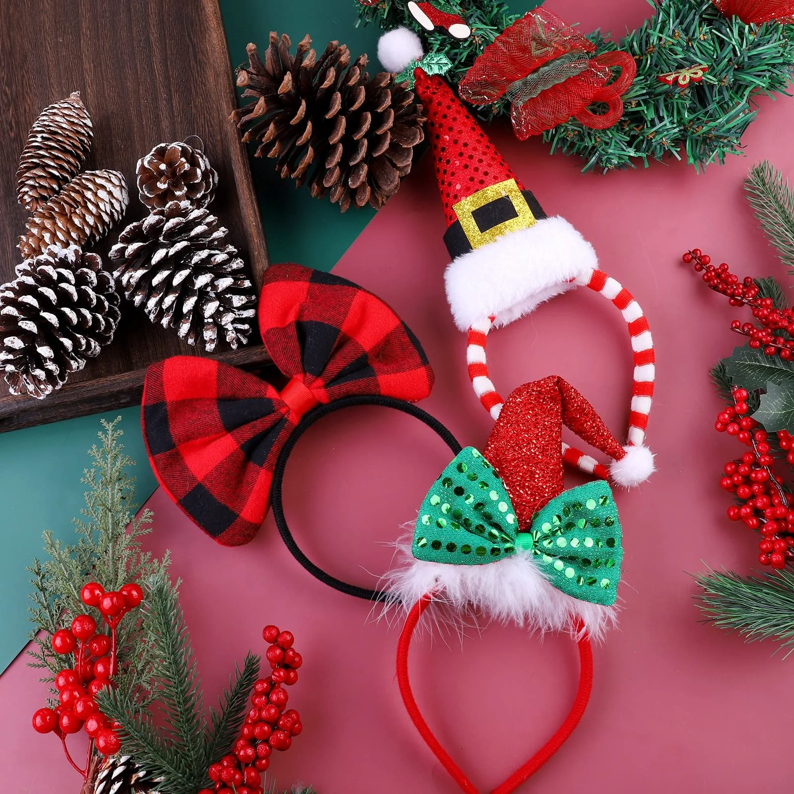 Набор рождественских обручей., фото №4