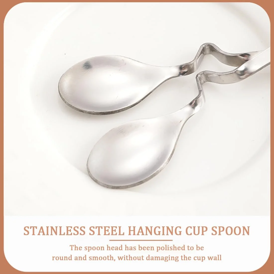 Ложка для меду з довгою ручкою WUSJCOF, нержавіюча сталь, набір 2 шт., фото №3 Ложка для меду з довгою ручкою WUSJCOF, нержавіюча сталь, набір 2 шт., фото №3