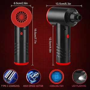 Електрична повітродувка BUDOCI 100,000 rpm 3-Speed 6000 mAh LED synthetic.ua - Фото 1