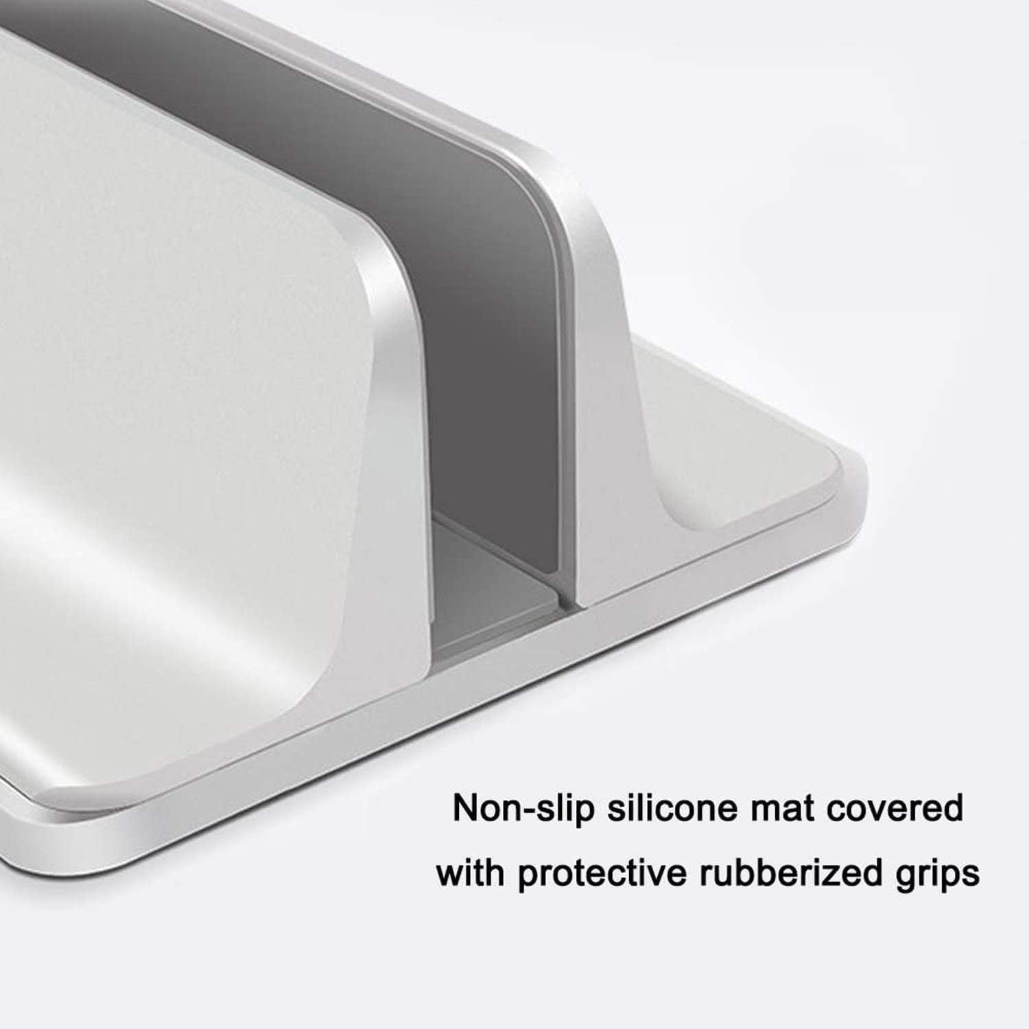 Подставка для ноутбука Вертикальная настольная подставка с регулируемым размером док-станции Совместима со всеми ноутбуками Серебристый, фото №2