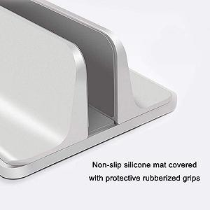 Подставка для ноутбука Вертикальная настольная подставка с регулируемым размером док-станции Совместима со всеми ноутбуками Серебристый synthetic.ua - Фото 1