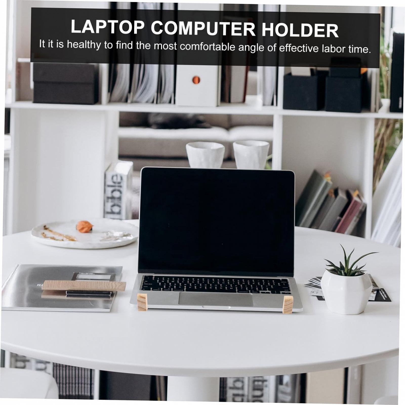 Регулируемая деревянная подставка для ноутбука с вентиляцией Эргономичная компьютерная подставка для стола Стабильная настольная подставка для ноутбуков для офиса и дома, фото №4 Регулируемая деревянная подставка для ноутбука с вентиляцией Эргономичная компьютерная подставка для стола Стабильная настольная подставка для ноутбуков для офиса и дома, фото №4