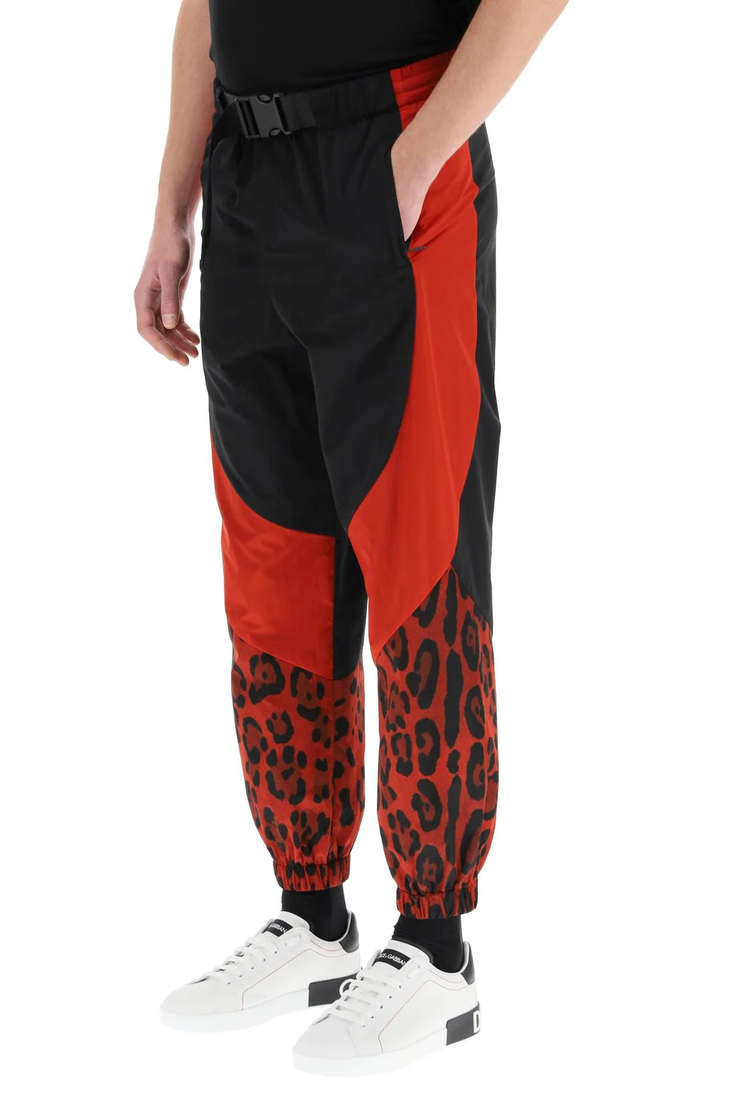 Штани Dolce & Gabbana Belted Waist Leopard Printed Trousers M, фото №4