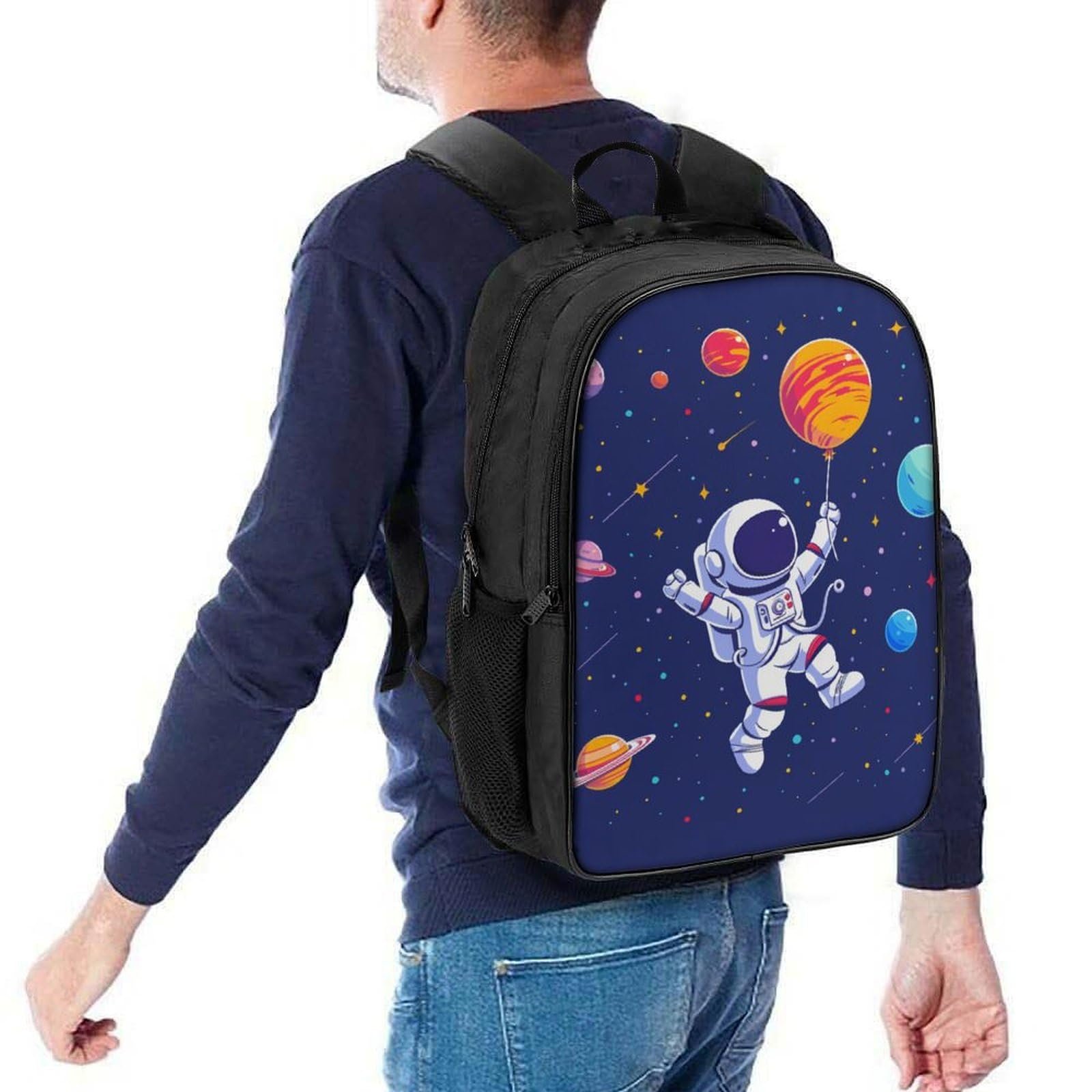 Школьный Рюкзак RSIUUODNF Astronaut для мальчиков, девочек, подростков, водонепроницаемый, для ноутбука, 40x28x16 см, фото №5
