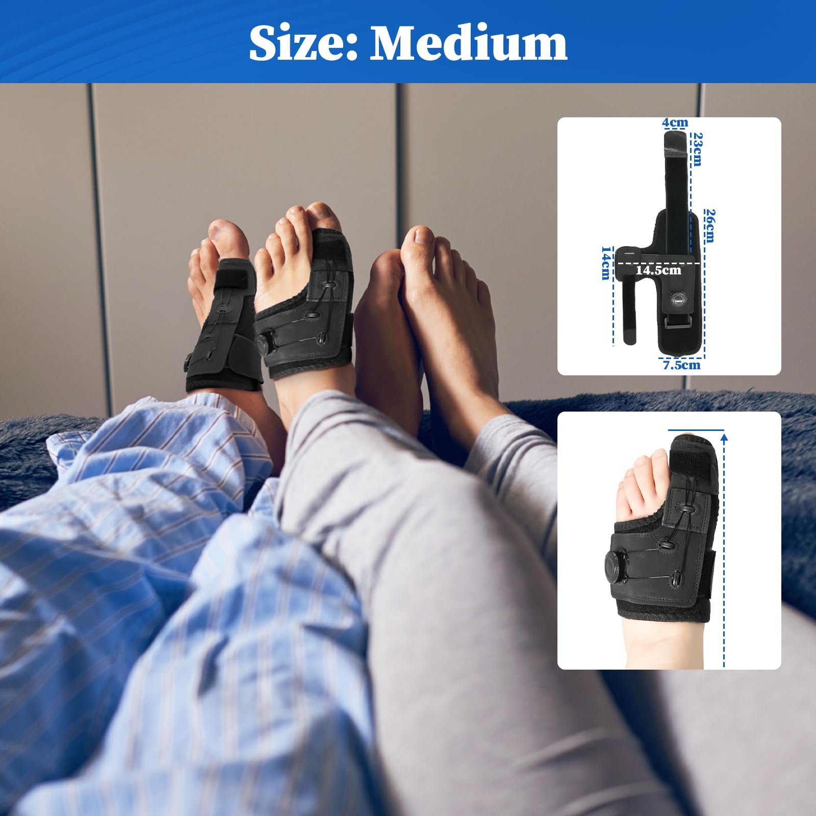 Разделитель для пальцев Hallux Valgus для левой ноги, регулируемая шина, фото №7