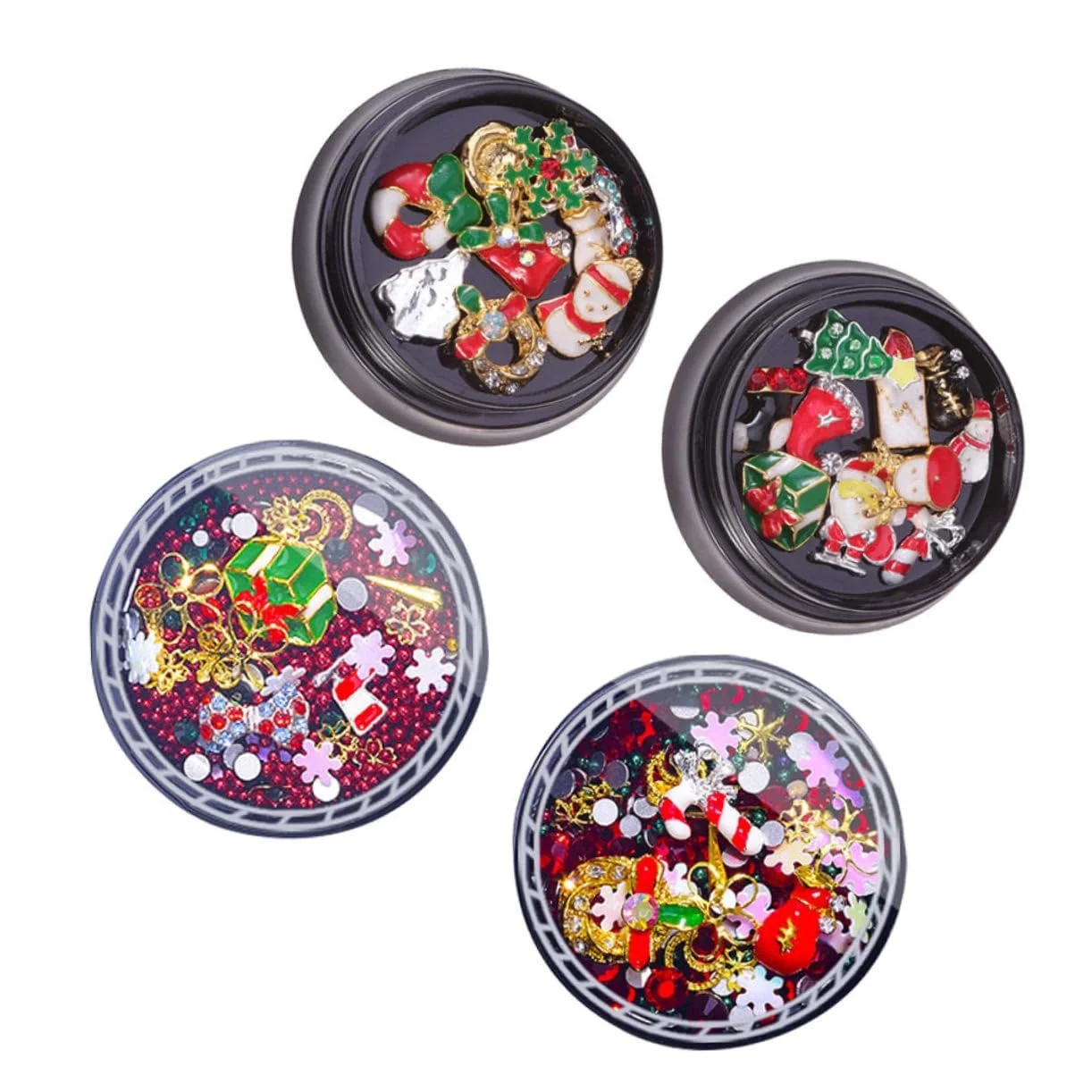 Украшения для ногтей Тип FRCOLOR Рождественский, снежинки, стразы для маникюра, фото №1