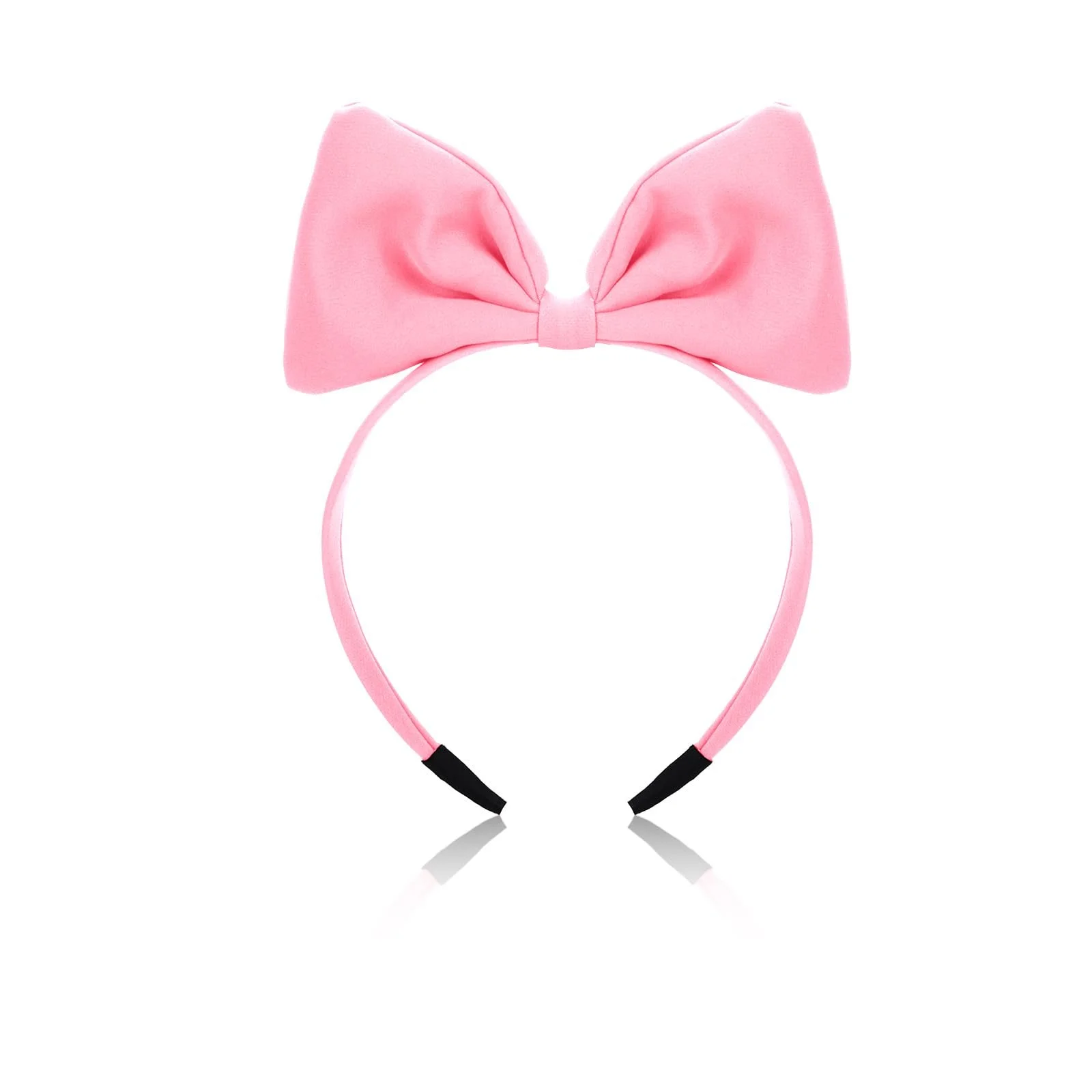 Обруч для волосся WLLHYF з чорним бантом для жінок та дівчат, рожевий, фото №8