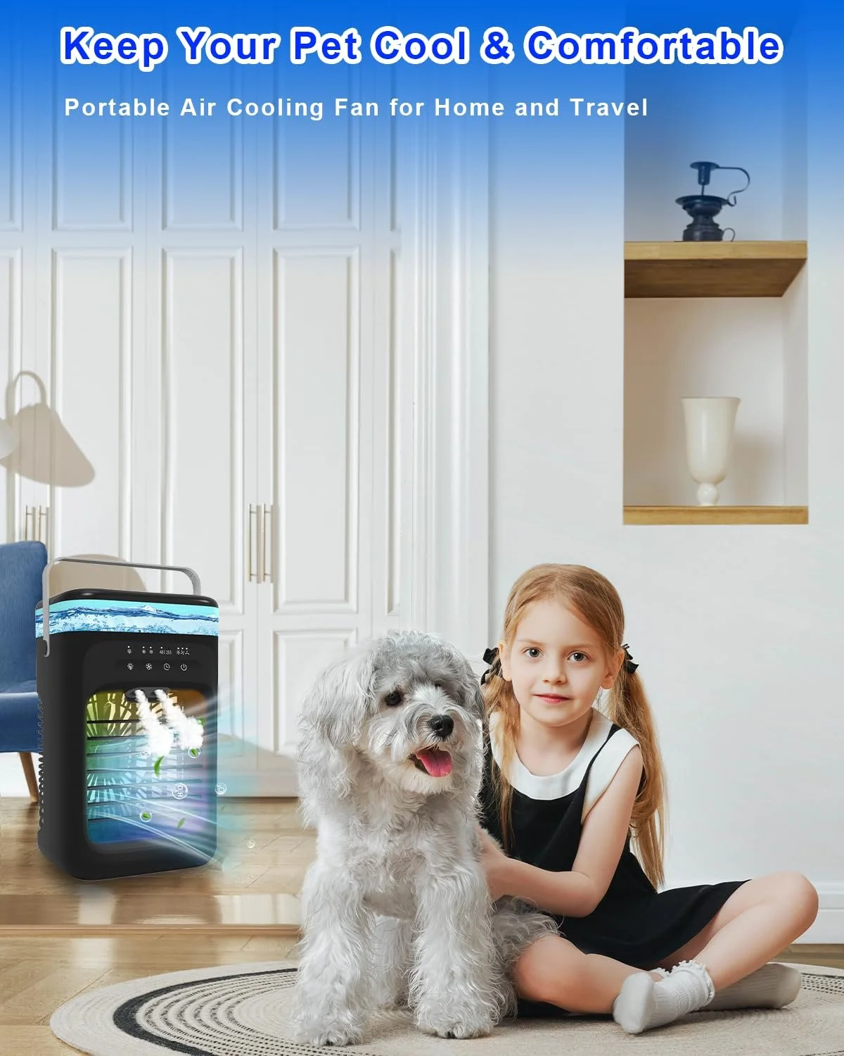 Мини-охладитель воздуха Omeyo 5-в-1 1000 мл 8 Вт Черный, фото №8