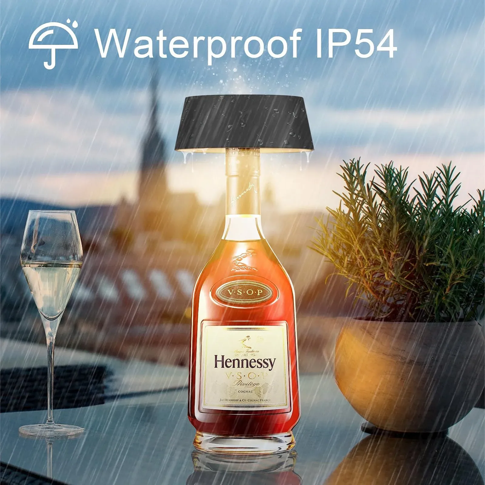 Настільна лампа Klighten (2 шт.) LED акумуляторна для пляшок димована IP54 3000 K 3 Вт, фото №3