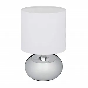 Настільна лампа Relaxdays сенсорна димована 3 рівні E14 28 x 18 см Срібна - Фото 1