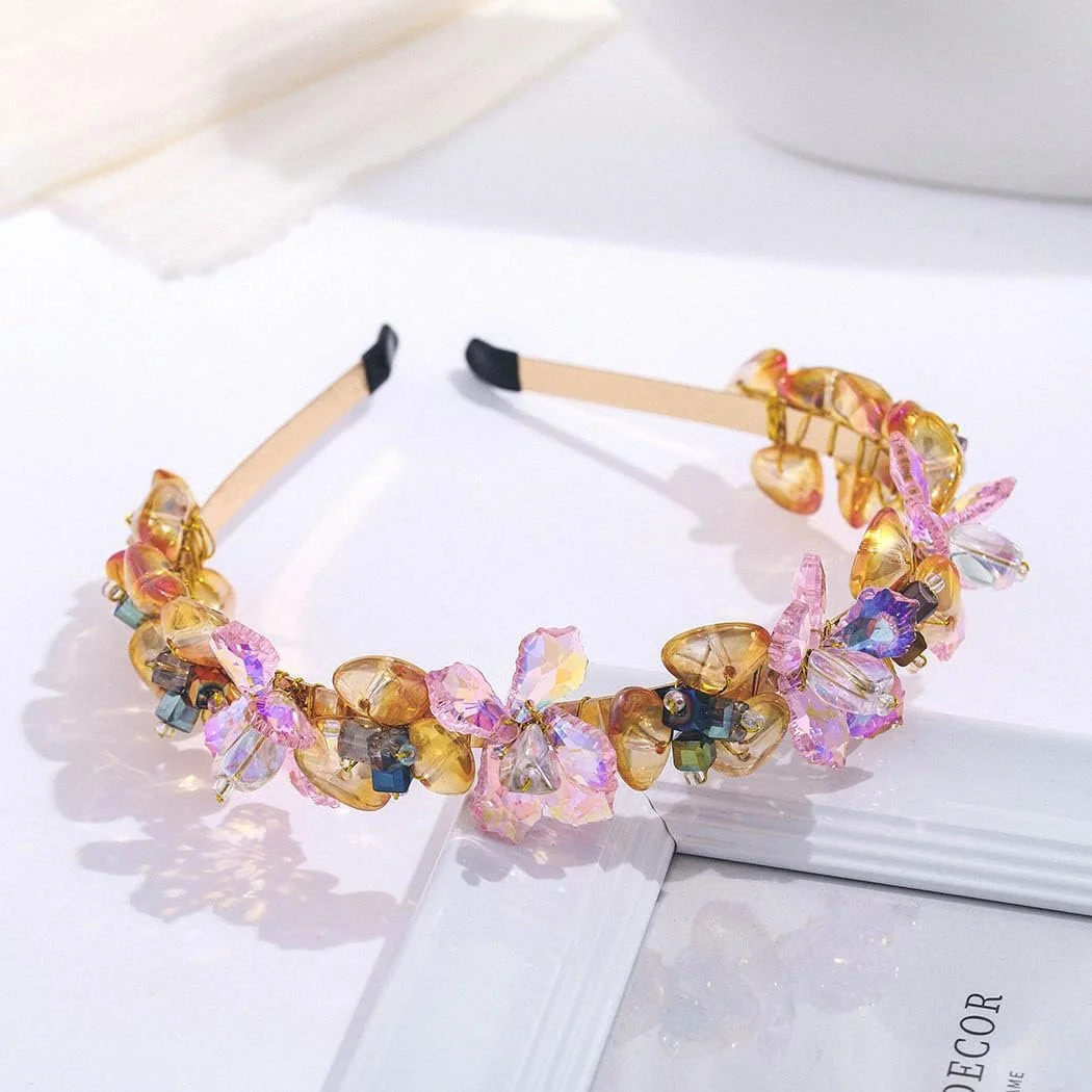 Обруч для волосся IYOU з блискучими стразами, фото №6