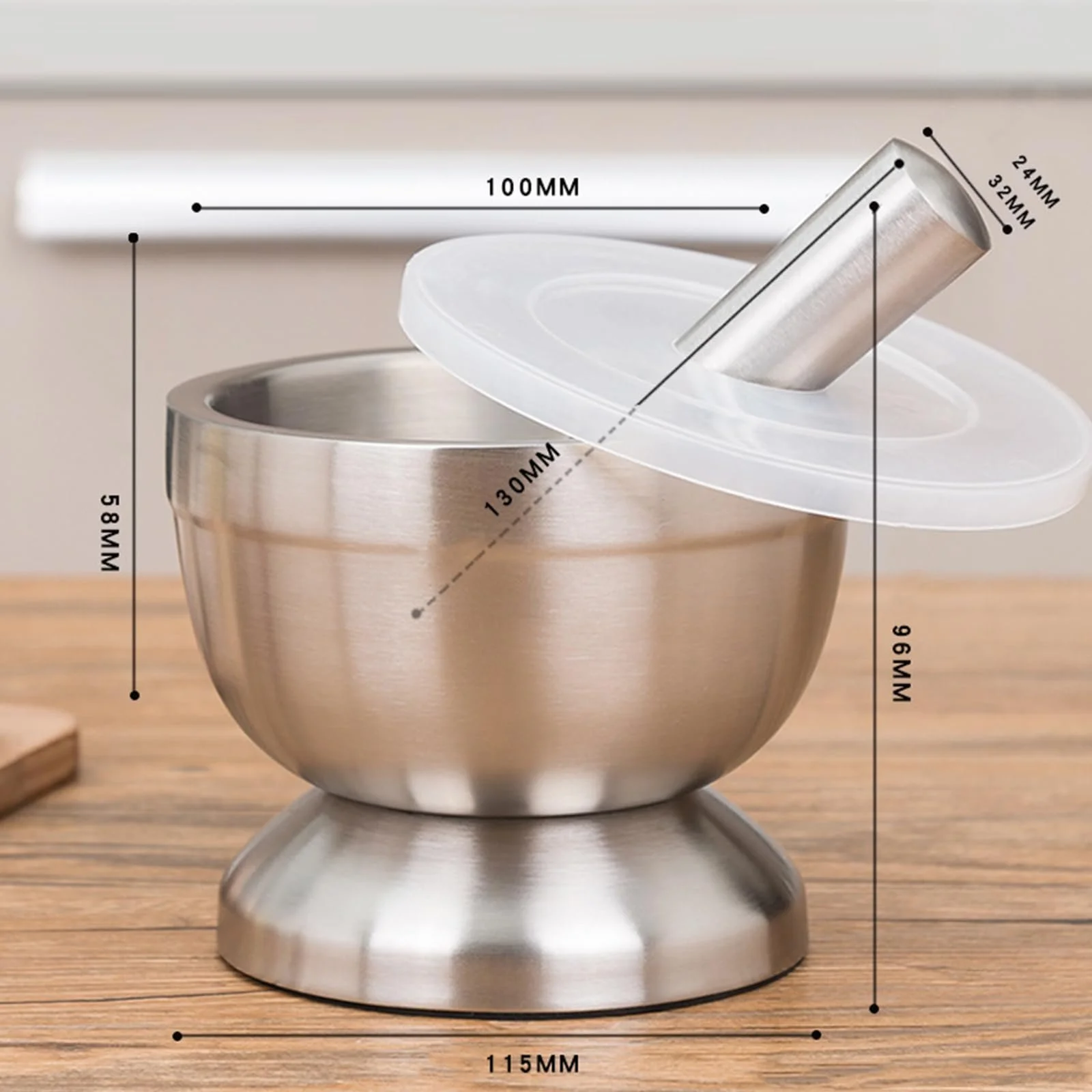 Прес для часнику з чашею з нержавіючої сталі, фото №8