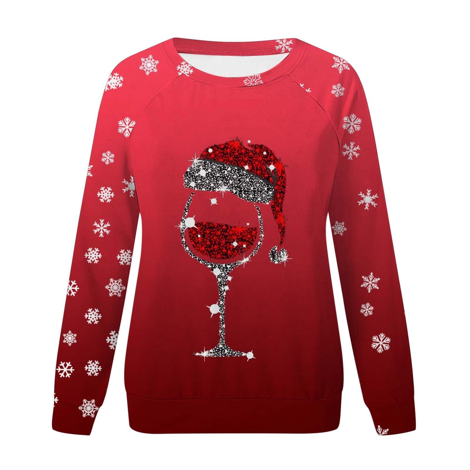 Женские свитшоты с изменяющимся цветом Cool Christmas Длинный рукав Круглый вырез Флисовая подкладка Графика Повседневный рукав реглан Зима Спортивный Зима Осень, фото №4