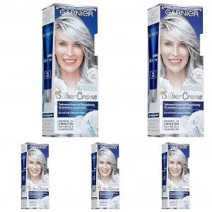 Фарба для волосся Garnier Nutrisse Pearl Grey для сяючого сивого волосся з кремовою олією, 80 мл, 5 шт - Фото 1