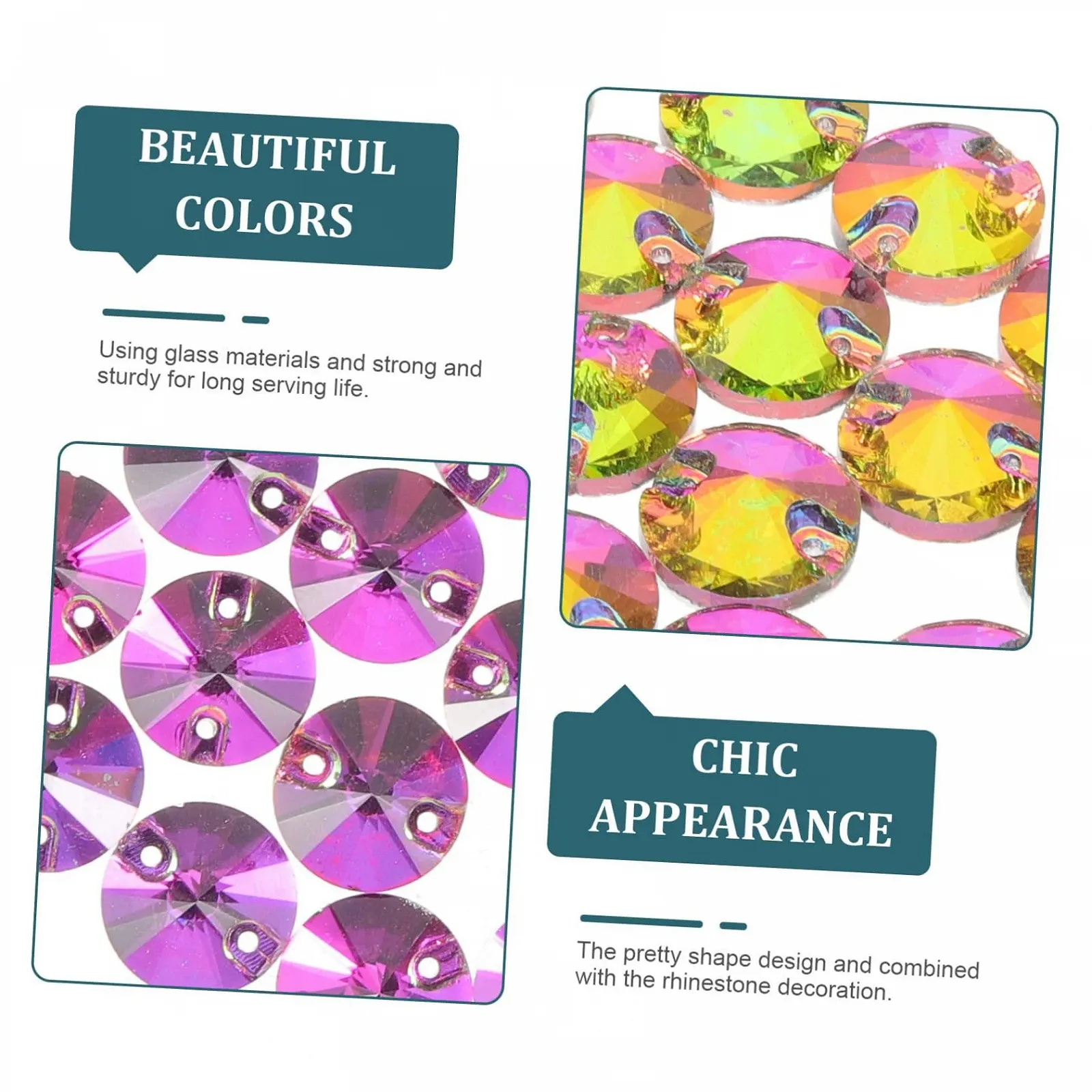 Стрази Tofficu 48 шт. для ручного шиття, блискучі, маленькі, матеріали для DIY, декор для чохла мобільного телефону, декоративні скляні, фото №8