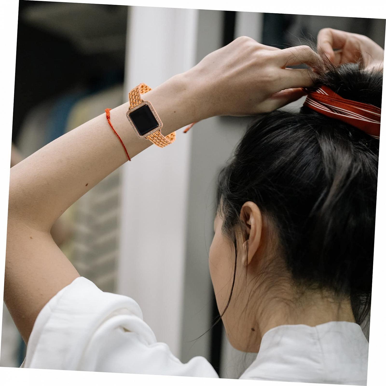 Жіночий наручний годинник WRITWAA Diamond з сенсорним екраном, прикрашений стразами, фото №5