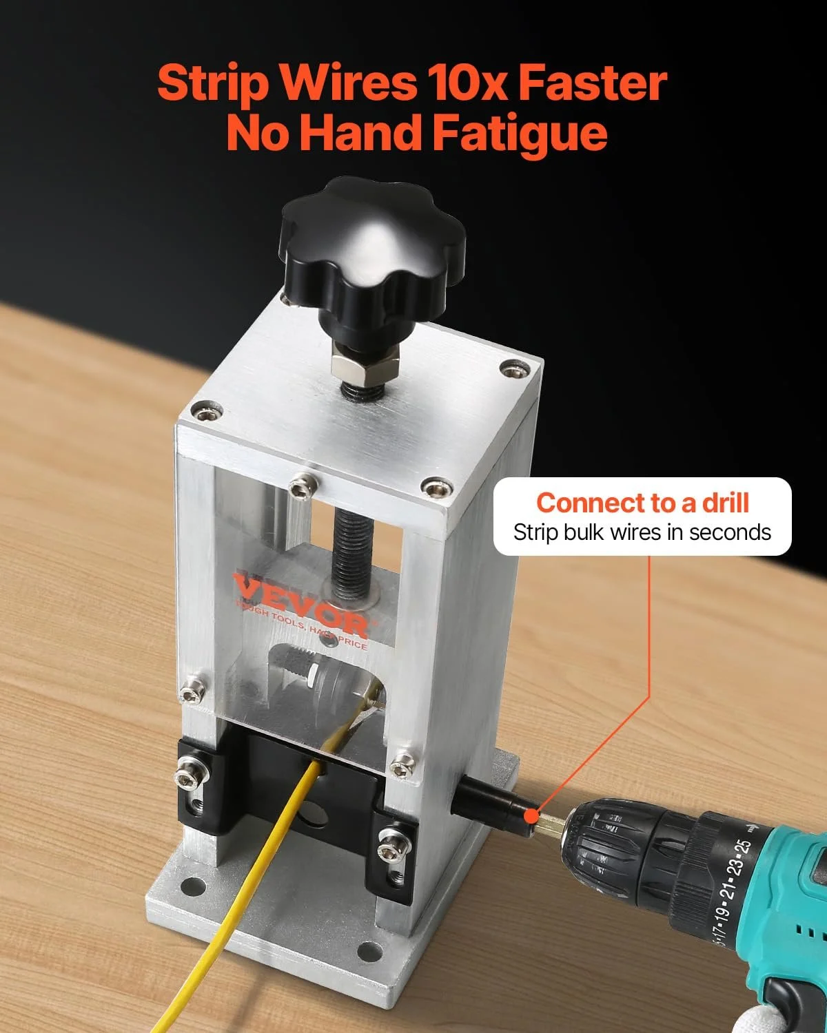 Ручной станок для зачистки проволоки VEVOR SD-25 / 1.5 - 25 мм / Silver, фото №7 Ручной станок для зачистки проволоки VEVOR SD-25 / 1.5 - 25 мм / Silver, фото №7