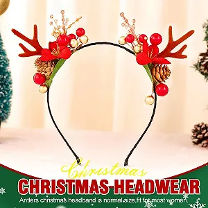 Обруч Рождественский Олень Рожки synthetic.ua - Фото 1