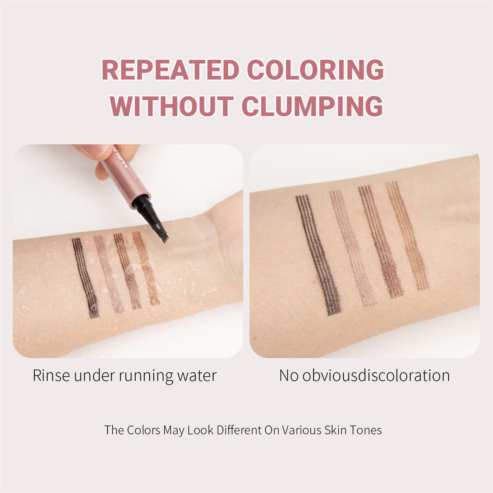 Карандаш для бровей Magic 3D Водостойкий 4-зубцовый аппликатор Curry Dark, фото №5