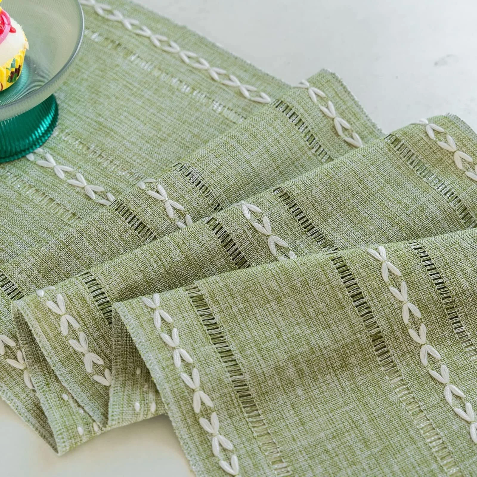 Ранер Macrame Tassel Hand Woven Boho 33 x 200 см Green, фото №3 Ранер Macrame Tassel Hand Woven Boho 33 x 200 см Green, фото №3