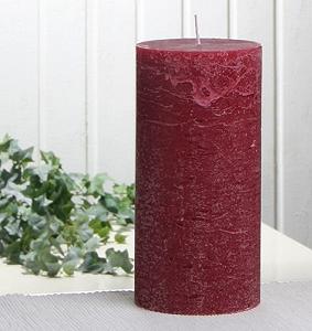 Свічка Rustic Стовпці 20 см На 10 см Діаметр Рубіновий Червоний Бордо - Фото 1