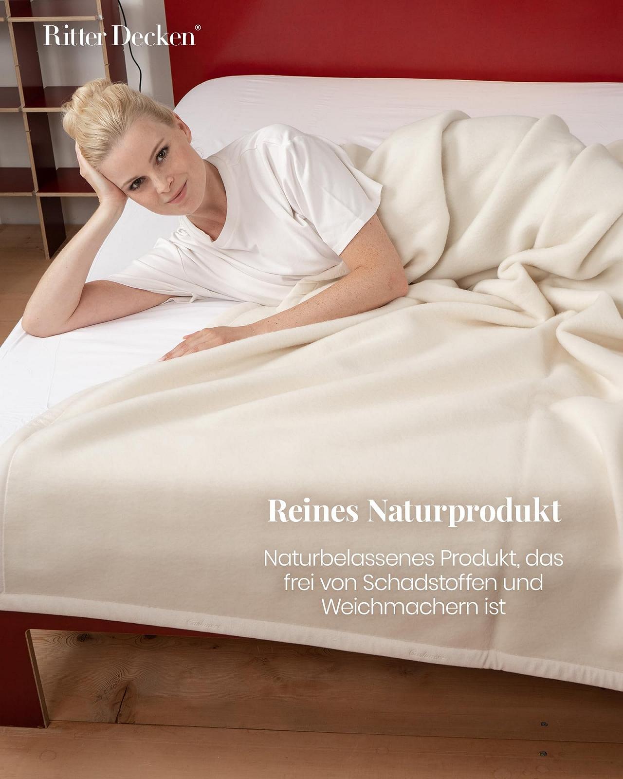 Одеяло Ritter Decken Kaschmount Cashmere 150 x 200 см - Белый (Натуральный), фото №5