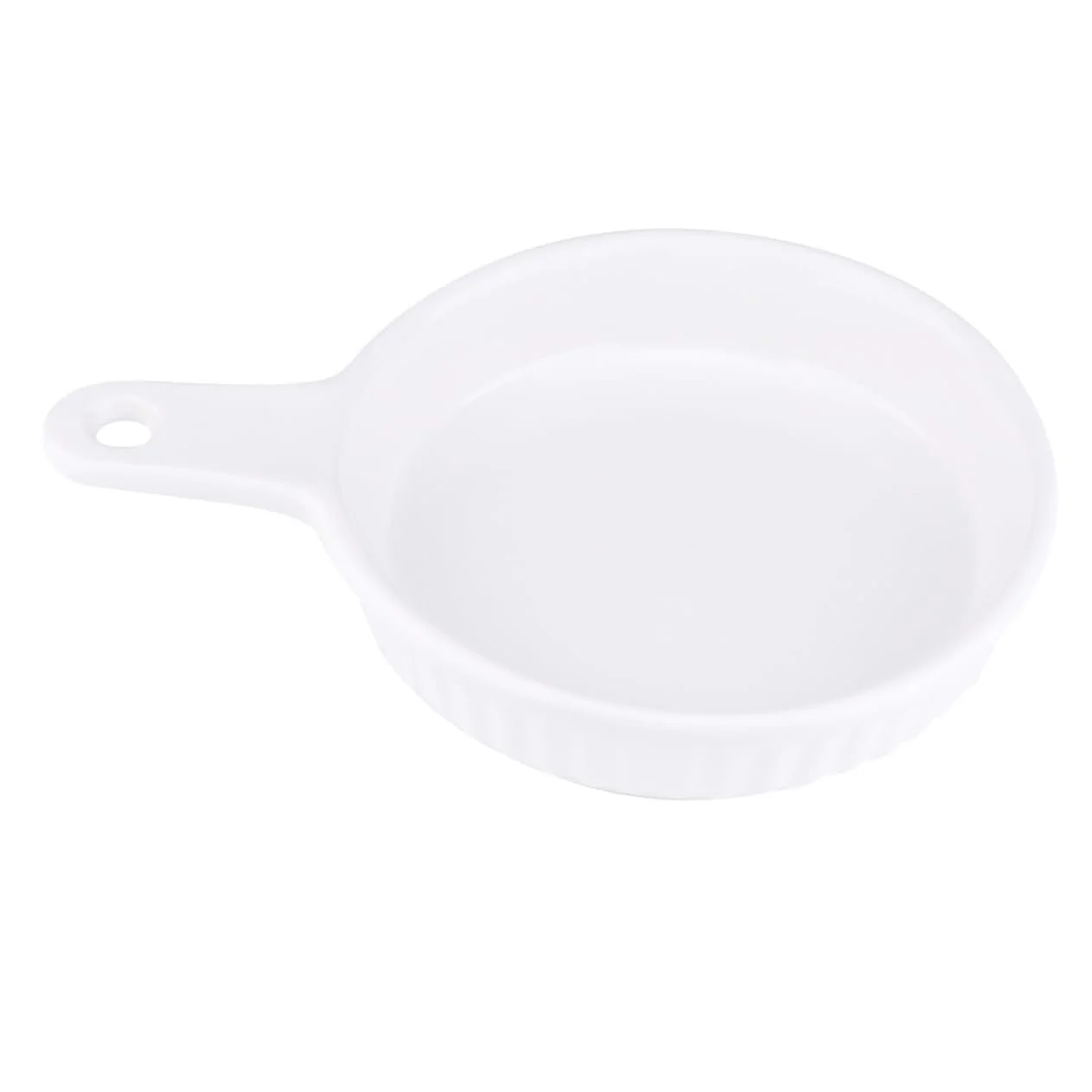 Форма для випікання SOLUSTRE керамічна кругла з ручкою Біла, фото №1